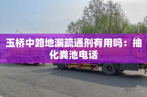 玉桥中路地漏疏通剂有用吗：抽化粪池电话