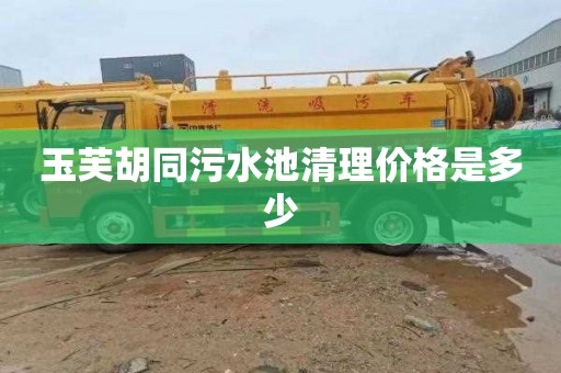 玉芙胡同污水池清理价格是多少