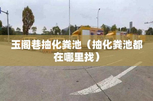 玉阁巷抽化粪池（抽化粪池都在哪里找）