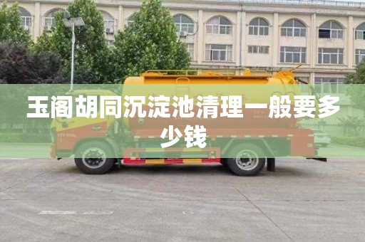 玉阁胡同沉淀池清理一般要多少钱