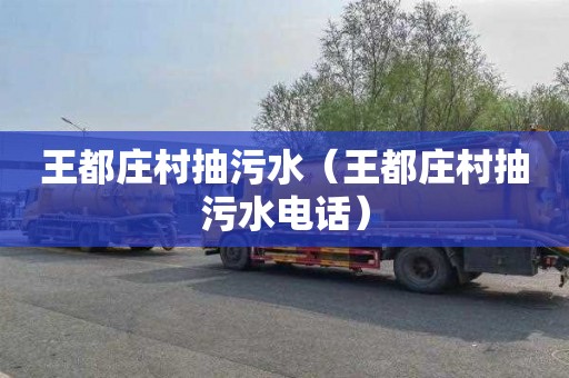 王都庄村抽污水（王都庄村抽污水电话）