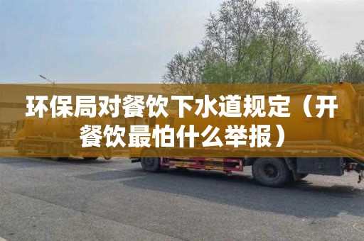 环保局对餐饮下水道规定（开餐饮最怕什么举报）