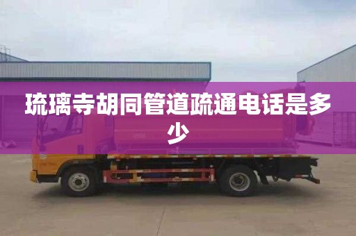 琉璃寺胡同管道疏通电话是多少