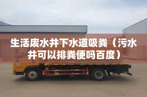 生活废水井下水道吸粪（污水井可以排粪便吗百度）