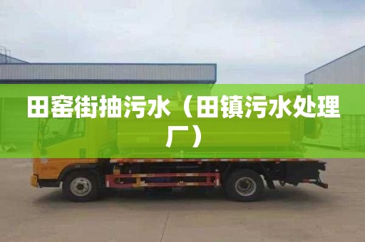 田窑街抽污水（田镇污水处理厂）