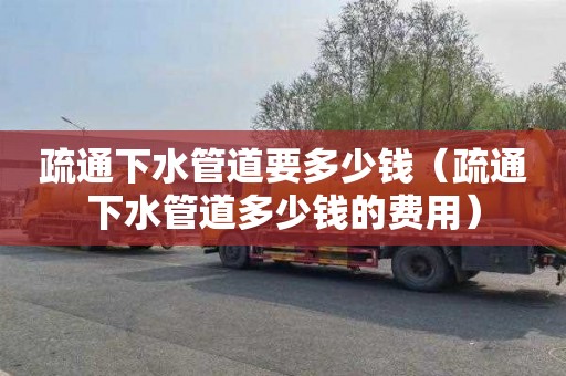 疏通下水管道要多少钱（疏通下水管道多少钱的费用）