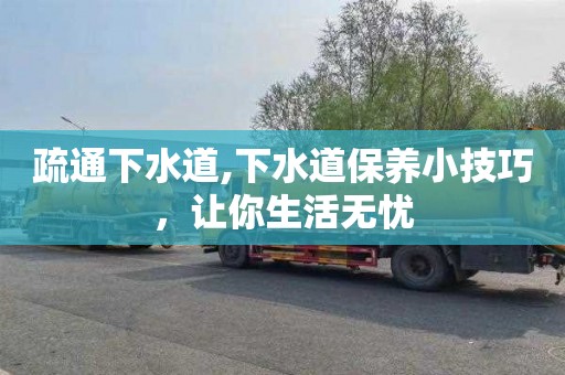 疏通下水道,下水道保养小技巧，让你生活无忧