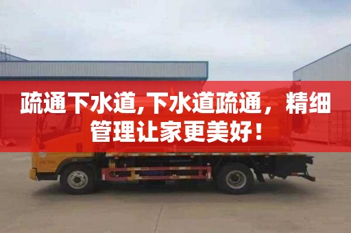 疏通下水道,下水道疏通，精细管理让家更美好！