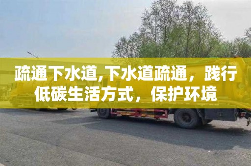 疏通下水道,下水道疏通，践行低碳生活方式，保护环境