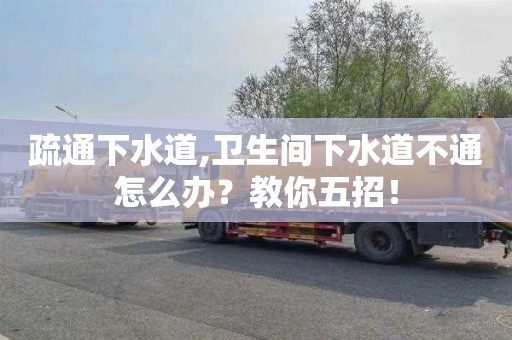 疏通下水道,卫生间下水道不通怎么办？教你五招！