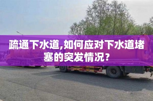 疏通下水道,如何应对下水道堵塞的突发情况？