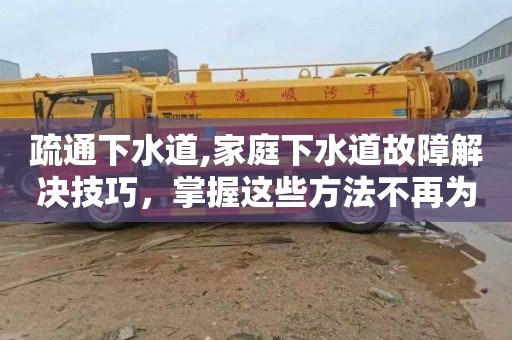 疏通下水道,家庭下水道故障解决技巧，掌握这些方法不再为管道难题发愁