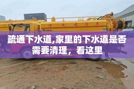 疏通下水道,家里的下水道是否需要清理，看这里
