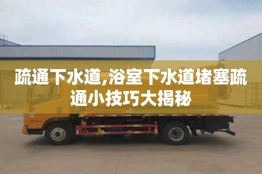 疏通下水道,浴室下水道堵塞疏通小技巧大揭秘