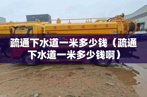 疏通下水道一米多少钱（疏通下水道一米多少钱啊）