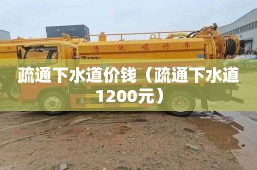 疏通下水道价钱（疏通下水道1200元）