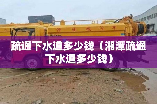 疏通下水道多少钱（湘潭疏通下水道多少钱）