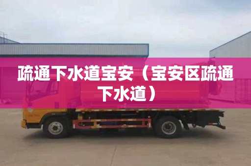 疏通下水道宝安（宝安区疏通下水道）