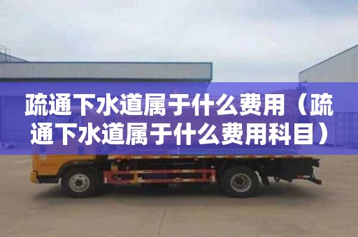 疏通下水道属于什么费用（疏通下水道属于什么费用科目）