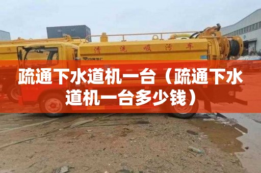 疏通下水道机一台（疏通下水道机一台多少钱）