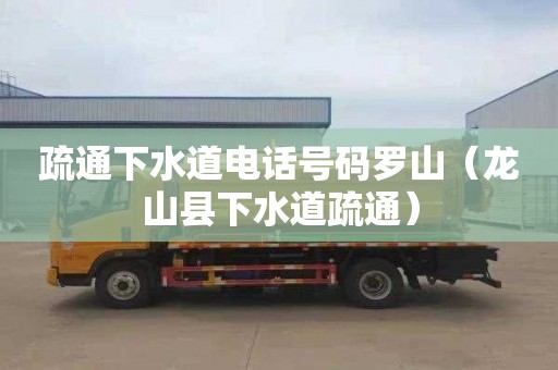 疏通下水道电话号码罗山（龙山县下水道疏通）