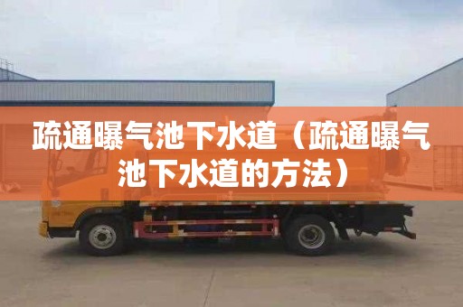 疏通曝气池下水道（疏通曝气池下水道的方法）