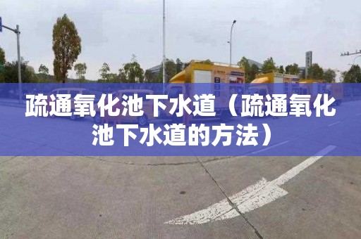 疏通氧化池下水道（疏通氧化池下水道的方法）