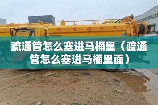 疏通管怎么塞进马桶里（疏通管怎么塞进马桶里面）