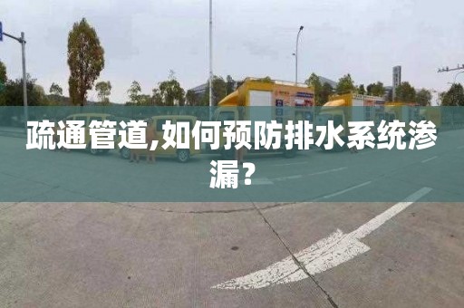 疏通管道,如何预防排水系统渗漏？