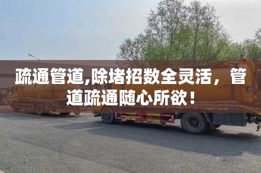 疏通管道,除堵招数全灵活，管道疏通随心所欲！