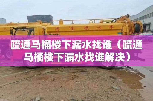 疏通马桶楼下漏水找谁（疏通马桶楼下漏水找谁解决）