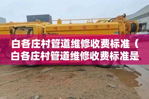 白各庄村管道维修收费标准（白各庄村管道维修收费标准是多少）