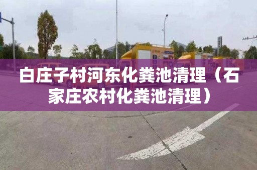 白庄子村河东化粪池清理（石家庄农村化粪池清理）