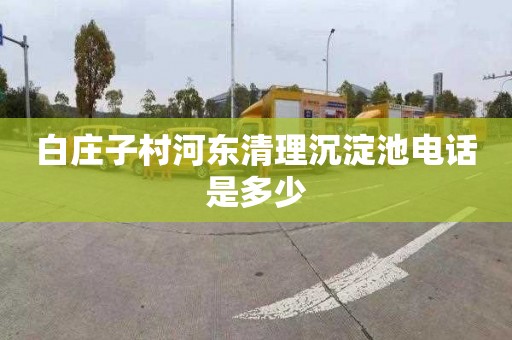 白庄子村河东清理沉淀池电话是多少