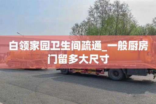 白领家园卫生间疏通_一般厨房门留多大尺寸