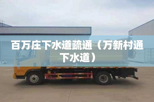 百万庄下水道疏通（万新村通下水道）