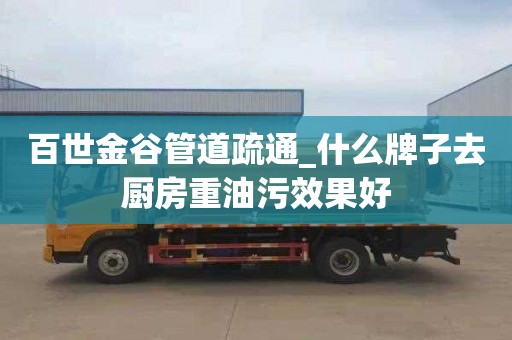 百世金谷管道疏通_什么牌子去厨房重油污效果好