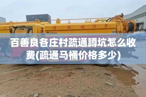 百善良各庄村疏通蹲坑怎么收费(疏通马桶价格多少)