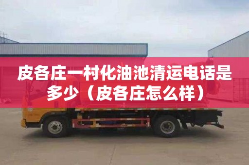 皮各庄一村化油池清运电话是多少（皮各庄怎么样）
