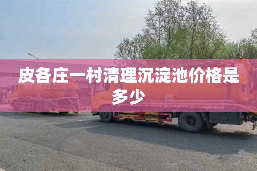 皮各庄一村清理沉淀池价格是多少