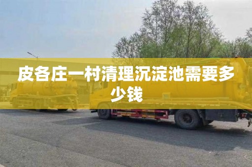 皮各庄一村清理沉淀池需要多少钱