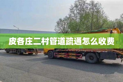 皮各庄二村管道疏通怎么收费