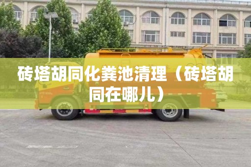 砖塔胡同化粪池清理（砖塔胡同在哪儿）
