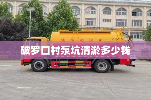 破罗口村泵坑清淤多少钱
