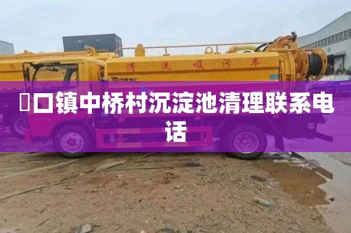 硲口镇中桥村沉淀池清理联系电话