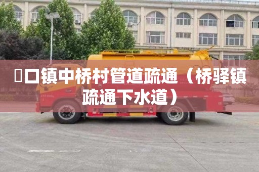 硲口镇中桥村管道疏通（桥驿镇疏通下水道）
