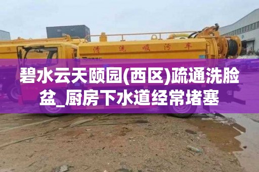 碧水云天颐园(西区)疏通洗脸盆_厨房下水道经常堵塞