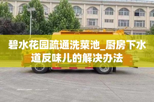 碧水花园疏通洗菜池_厨房下水道反味儿的解决办法