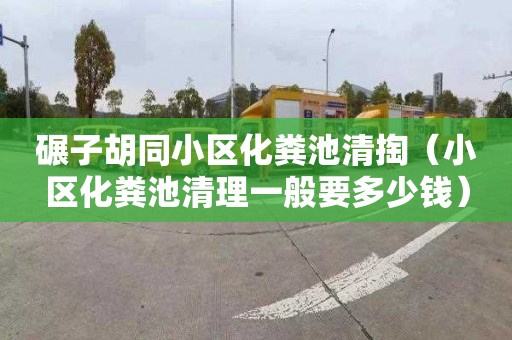 碾子胡同小区化粪池清掏（小区化粪池清理一般要多少钱）