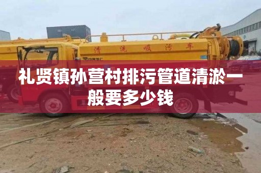 礼贤镇孙营村排污管道清淤一般要多少钱